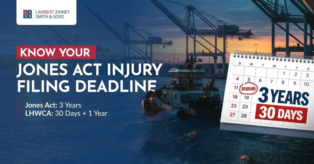 Jones Act Statute of Limitations — How Long Do You Have to File, and What Happens If You Wait? Statute of Limitations for Jones Act & Maritime Claims - Lambert Zainey